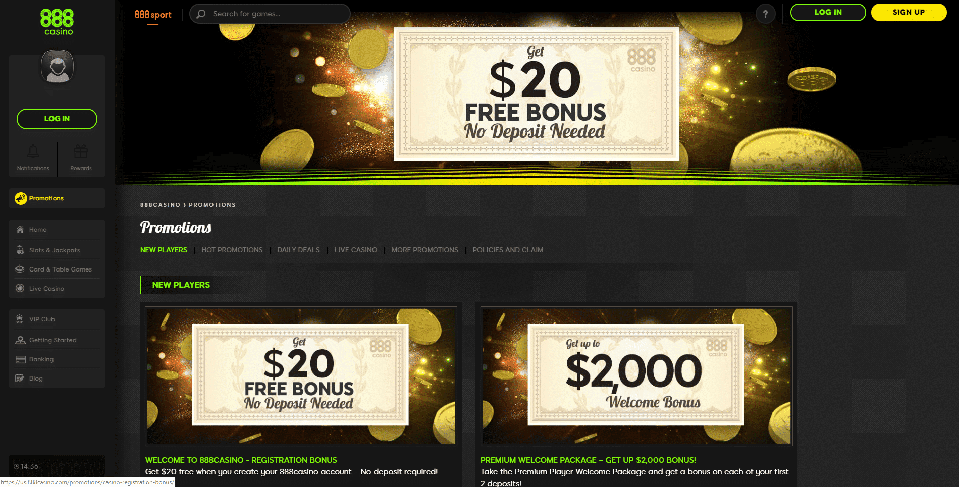 888casino promos page