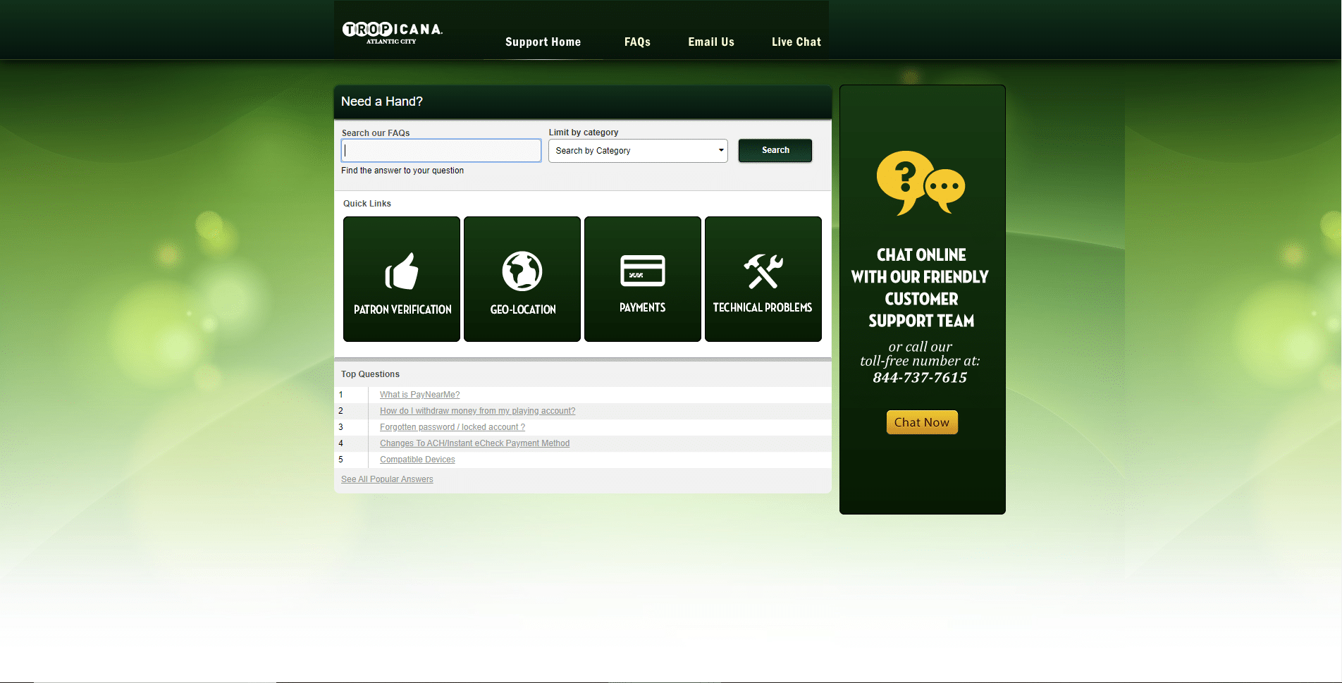 Tropicana Casino Screen 3