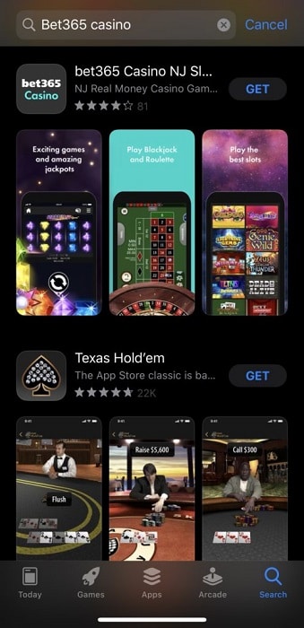 Bet365 live casino app download