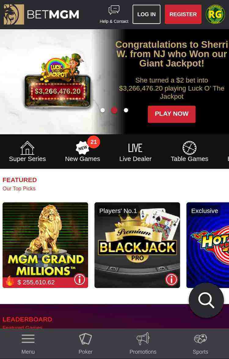 BetMGM Casino NJ Mobile App
