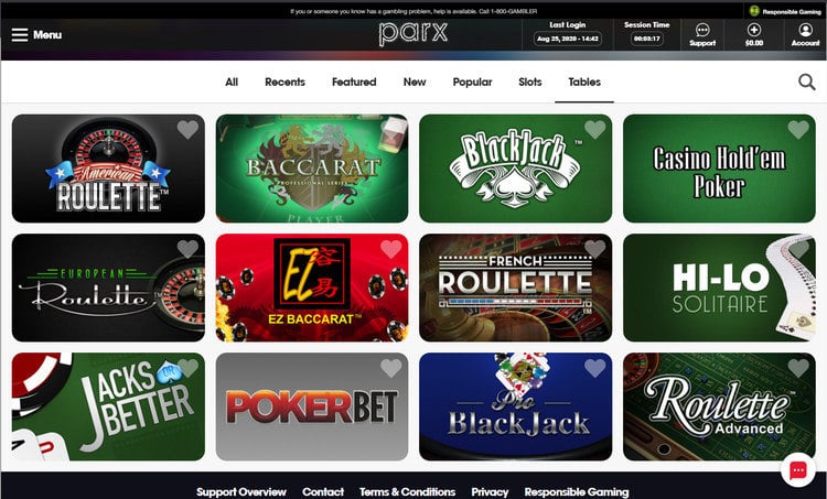 parx online casino prom code