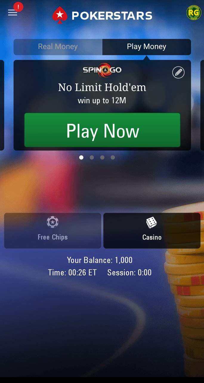 PokerStars NJ Mobile App Screenshot