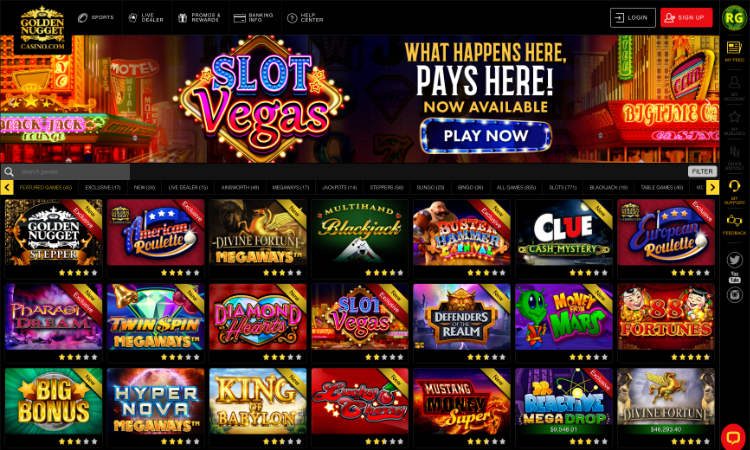 golden nugget online casino games