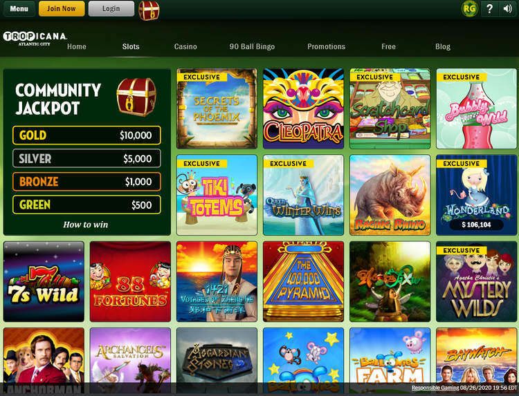 tropicana nj online casino
